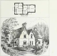 An illustration from English country houses. Forty-five views and plans of recently erected mansions, private residences, parsonage-houses, farm-houses, lodges, and cottages: with a practical treatise on house-building (1870)