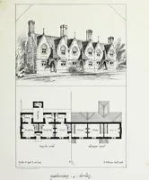 An illustration from English country houses. Forty-five views and plans of recently erected mansions, private residences, parsonage-houses, farm-houses, lodges, and cottages: with a practical treatise on house-building (1870)
