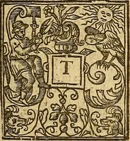 An illustration from The English gentleman; ; and The English gentlewoman: : both in one volume couched, and in one modell portrayed: to the living glory of their sexe, the lasting story of their worth. Being presented to present times for ornaments; commended to posterity for presidents. With A ladies love-lecture and a supplement lately annexed, and entituled The turtles triumph ... (1641)