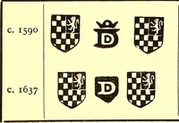 An illustration from English goldsmiths and their marks, a history of the goldsmiths and plate workers of England, Scotland, and Ireland; with over thirteen thousand marks reproduced in facsimile from authentic examples of plate and tables of date-letters and other hall-marks used in the assay offices of the United kingdom (1921)