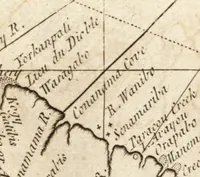 Picture 108 of 133 from The English pilot. [cartographic material] : The fourth book. Describing The West-India navigation, from Hudson's Bay to the River Amazones. Particularly delineating The Sea Coasts, Capes, Headlands, Rivers, Bays, Roads, Havens, Harbours, Streights, Rocks, Sands, Shoals, Banks, Depths of Water, and Anchorage, with all the Islands therein, as Jamaica, Cuba, Hispaniola, Barbadoes, Antigua, Bermudas, Porto Rico, and the rest of the Caribbee and Bahama Islands. Also, A new Description of Newfoundland, New England, New York, East and West New- Jersey, Dellawar Bay, Virginia, Maryland, Carolina. showing, The Courses and Distances from one Place to another; the Ebbing and Flowing of the Sea, the Setting of the Tides and Currents, &c. With many other Things necessary to be known in Navigation. (1775), leaf 104