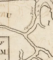 An illustration from The English pilot. [cartographic material] : The fourth book. Describing The West-India navigation, from Hudson's Bay to the River Amazones. Particularly delineating The Sea Coasts, Capes, Headlands, Rivers, Bays, Roads, Havens, Harbours, Streights, Rocks, Sands, Shoals, Banks, Depths of Water, and Anchorage, with all the Islands therein, as Jamaica, Cuba, Hispaniola, Barbadoes, Antigua, Bermudas, Porto Rico, and the rest of the Caribbee and Bahama Islands. Also, A new Description of Newfoundland, New England, New York, East and West New- Jersey, Dellawar Bay, Virginia, Maryland, Carolina. showing, The Courses and Distances from one Place to another; the Ebbing and Flowing of the Sea, the Setting of the Tides and Currents, &c. With many other Things necessary to be known in Navigation. (1775)