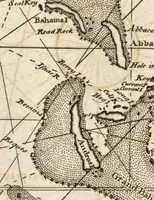 An illustration from The English pilot. [cartographic material] : The fourth book. Describing The West-India navigation, from Hudson's Bay to the River Amazones. Particularly delineating The Sea Coasts, Capes, Headlands, Rivers, Bays, Roads, Havens, Harbours, Streights, Rocks, Sands, Shoals, Banks, Depths of Water, and Anchorage, with all the Islands therein, as Jamaica, Cuba, Hispaniola, Barbadoes, Antigua, Bermudas, Porto Rico, and the rest of the Caribbee and Bahama Islands. Also, A new Description of Newfoundland, New England, New York, East and West New- Jersey, Dellawar Bay, Virginia, Maryland, Carolina. showing, The Courses and Distances from one Place to another; the Ebbing and Flowing of the Sea, the Setting of the Tides and Currents, &c. With many other Things necessary to be known in Navigation. (1775)