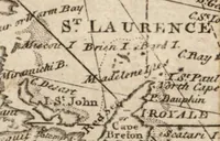 An illustration from The English pilot. [cartographic material] : The fourth book. Describing The West-India navigation, from Hudson's Bay to the River Amazones. Particularly delineating The Sea Coasts, Capes, Headlands, Rivers, Bays, Roads, Havens, Harbours, Streights, Rocks, Sands, Shoals, Banks, Depths of Water, and Anchorage, with all the Islands therein, as Jamaica, Cuba, Hispaniola, Barbadoes, Antigua, Bermudas, Porto Rico, and the rest of the Caribbee and Bahama Islands. Also, A new Description of Newfoundland, New England, New York, East and West New- Jersey, Dellawar Bay, Virginia, Maryland, Carolina. showing, The Courses and Distances from one Place to another; the Ebbing and Flowing of the Sea, the Setting of the Tides and Currents, &c. With many other Things necessary to be known in Navigation. (1775)