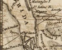 An illustration from The English pilot. [cartographic material] : The fourth book. Describing The West-India navigation, from Hudson's Bay to the River Amazones. Particularly delineating The Sea Coasts, Capes, Headlands, Rivers, Bays, Roads, Havens, Harbours, Streights, Rocks, Sands, Shoals, Banks, Depths of Water, and Anchorage, with all the Islands therein, as Jamaica, Cuba, Hispaniola, Barbadoes, Antigua, Bermudas, Porto Rico, and the rest of the Caribbee and Bahama Islands. Also, A new Description of Newfoundland, New England, New York, East and West New- Jersey, Dellawar Bay, Virginia, Maryland, Carolina. showing, The Courses and Distances from one Place to another; the Ebbing and Flowing of the Sea, the Setting of the Tides and Currents, &c. With many other Things necessary to be known in Navigation. (1775)