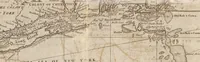 An illustration from The English pilot. [cartographic material] : The fourth book. Describing The West-India navigation, from Hudson's Bay to the River Amazones. Particularly delineating The Sea Coasts, Capes, Headlands, Rivers, Bays, Roads, Havens, Harbours, Streights, Rocks, Sands, Shoals, Banks, Depths of Water, and Anchorage, with all the Islands therein, as Jamaica, Cuba, Hispaniola, Barbadoes, Antigua, Bermudas, Porto Rico, and the rest of the Caribbee and Bahama Islands. Also, A new Description of Newfoundland, New England, New York, East and West New- Jersey, Dellawar Bay, Virginia, Maryland, Carolina. showing, The Courses and Distances from one Place to another; the Ebbing and Flowing of the Sea, the Setting of the Tides and Currents, &c. With many other Things necessary to be known in Navigation. (1775)