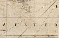 An illustration from The English pilot. [cartographic material] : The fourth book. Describing The West-India navigation, from Hudson's Bay to the River Amazones. Particularly delineating The Sea Coasts, Capes, Headlands, Rivers, Bays, Roads, Havens, Harbours, Streights, Rocks, Sands, Shoals, Banks, Depths of Water, and Anchorage, with all the Islands therein, as Jamaica, Cuba, Hispaniola, Barbadoes, Antigua, Bermudas, Porto Rico, and the rest of the Caribbee and Bahama Islands. Also, A new Description of Newfoundland, New England, New York, East and West New- Jersey, Dellawar Bay, Virginia, Maryland, Carolina. showing, The Courses and Distances from one Place to another; the Ebbing and Flowing of the Sea, the Setting of the Tides and Currents, &c. With many other Things necessary to be known in Navigation. (1775)