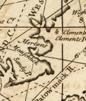 An illustration from The English pilot. [cartographic material] : The fourth book. Describing The West-India navigation, from Hudson's Bay to the River Amazones. Particularly delineating The Sea Coasts, Capes, Headlands, Rivers, Bays, Roads, Havens, Harbours, Streights, Rocks, Sands, Shoals, Banks, Depths of Water, and Anchorage, with all the Islands therein, as Jamaica, Cuba, Hispaniola, Barbadoes, Antigua, Bermudas, Porto Rico, and the rest of the Caribbee and Bahama Islands. Also, A new Description of Newfoundland, New England, New York, East and West New- Jersey, Dellawar Bay, Virginia, Maryland, Carolina. showing, The Courses and Distances from one Place to another; the Ebbing and Flowing of the Sea, the Setting of the Tides and Currents, &c. With many other Things necessary to be known in Navigation. (1775)