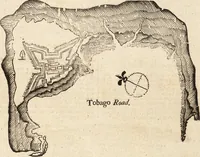 Picture 61 of 133 from The English pilot. [cartographic material] : The fourth book. Describing The West-India navigation, from Hudson's Bay to the River Amazones. Particularly delineating The Sea Coasts, Capes, Headlands, Rivers, Bays, Roads, Havens, Harbours, Streights, Rocks, Sands, Shoals, Banks, Depths of Water, and Anchorage, with all the Islands therein, as Jamaica, Cuba, Hispaniola, Barbadoes, Antigua, Bermudas, Porto Rico, and the rest of the Caribbee and Bahama Islands. Also, A new Description of Newfoundland, New England, New York, East and West New- Jersey, Dellawar Bay, Virginia, Maryland, Carolina. showing, The Courses and Distances from one Place to another; the Ebbing and Flowing of the Sea, the Setting of the Tides and Currents, &c. With many other Things necessary to be known in Navigation. (1775), leaf 52