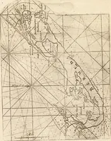 An illustration from The English pilot. [cartographic material] : The fourth book. Describing The West-India navigation, from Hudson's Bay to the River Amazones. Particularly delineating The Sea Coasts, Capes, Headlands, Rivers, Bays, Roads, Havens, Harbours, Streights, Rocks, Sands, Shoals, Banks, Depths of Water, and Anchorage, with all the Islands therein, as Jamaica, Cuba, Hispaniola, Barbadoes, Antigua, Bermudas, Porto Rico, and the rest of the Caribbee and Bahama Islands. Also, A new Description of Newfoundland, New England, New York, East and West New- Jersey, Dellawar Bay, Virginia, Maryland, Carolina. showing, The Courses and Distances from one Place to another; the Ebbing and Flowing of the Sea, the Setting of the Tides and Currents, &c. With many other Things necessary to be known in Navigation. (1775)