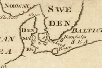 An illustration from The English pilot. [cartographic material] : The fourth book. Describing The West-India navigation, from Hudson's Bay to the River Amazones. Particularly delineating The Sea Coasts, Capes, Headlands, Rivers, Bays, Roads, Havens, Harbours, Streights, Rocks, Sands, Shoals, Banks, Depths of Water, and Anchorage, with all the Islands therein, as Jamaica, Cuba, Hispaniola, Barbadoes, Antigua, Bermudas, Porto Rico, and the rest of the Caribbee and Bahama Islands. Also, A new Description of Newfoundland, New England, New York, East and West New- Jersey, Dellawar Bay, Virginia, Maryland, Carolina. showing, The Courses and Distances from one Place to another; the Ebbing and Flowing of the Sea, the Setting of the Tides and Currents, &c. With many other Things necessary to be known in Navigation. (1775)
