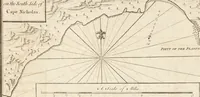 Picture 84 of 133 from The English pilot. [cartographic material] : The fourth book. Describing The West-India navigation, from Hudson's Bay to the River Amazones. Particularly delineating The Sea Coasts, Capes, Headlands, Rivers, Bays, Roads, Havens, Harbours, Streights, Rocks, Sands, Shoals, Banks, Depths of Water, and Anchorage, with all the Islands therein, as Jamaica, Cuba, Hispaniola, Barbadoes, Antigua, Bermudas, Porto Rico, and the rest of the Caribbee and Bahama Islands. Also, A new Description of Newfoundland, New England, New York, East and West New- Jersey, Dellawar Bay, Virginia, Maryland, Carolina. showing, The Courses and Distances from one Place to another; the Ebbing and Flowing of the Sea, the Setting of the Tides and Currents, &c. With many other Things necessary to be known in Navigation. (1775), leaf 80