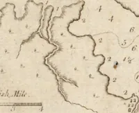 An illustration from The English pilot. [cartographic material] : The fourth book. Describing The West-India navigation, from Hudson's Bay to the River Amazones. Particularly delineating The Sea Coasts, Capes, Headlands, Rivers, Bays, Roads, Havens, Harbours, Streights, Rocks, Sands, Shoals, Banks, Depths of Water, and Anchorage, with all the Islands therein, as Jamaica, Cuba, Hispaniola, Barbadoes, Antigua, Bermudas, Porto Rico, and the rest of the Caribbee and Bahama Islands. Also, A new Description of Newfoundland, New England, New York, East and West New- Jersey, Dellawar Bay, Virginia, Maryland, Carolina. showing, The Courses and Distances from one Place to another; the Ebbing and Flowing of the Sea, the Setting of the Tides and Currents, &c. With many other Things necessary to be known in Navigation. (1775)