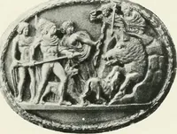 An illustration from Engraved gems; their history and place in art, in which is embodied the author's former treatise, with extensive revisions and additions; reminiscences of travels in the pursuit and acquisition of engraved gems ... to which is added a descriptive list of the author's cabinet of gems, forming a compend of Greek and Roman classics and antiquities .. (1889)