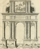 An illustration from Entree de Loys XIII. roy de France et de Navarre dans sa ville d'Arles, le xxix octobre M. DC. XXII. : estans consuls et gouuerneurs de ladicte ville Pierre de Boches & Nicolas Dycard de l'estat des nobles, & Gauchier Peint & Claude Ianim de celuy des bourgeois (1623)