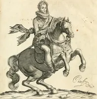 An illustration from Entree de Loys XIII. roy de France et de Navarre dans sa ville d'Arles, le xxix octobre M. DC. XXII. : estans consuls et gouuerneurs de ladicte ville Pierre de Boches & Nicolas Dycard de l'estat des nobles, & Gauchier Peint & Claude Ianim de celuy des bourgeois (1623)