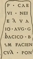 An illustration from Ephemeris Epigraphica; Corporis inscriptionum latinarum supplementum. Edita iussu Instituti archaeologici Romani (1872)