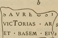 An illustration from Ephemeris Epigraphica; Corporis inscriptionum latinarum supplementum. Edita iussu Instituti archaeologici Romani (1872)