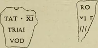 An illustration from Ephemeris epigraphica : Corporis inscriptionum Latinarum supplementum (1872)