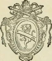An illustration from Epigrammata Gvilielmi Blanci albiensis ivrisconsvlti in obeliscvm : mirae magnitudinis ex Aegypto quondam à Caio Caligula Romam aduectum, & deinde in Circo Vaticano erectum : iamq. ruderibus penè obrutum in mediam S. Petri aream à Sixto V. Pont. Max. translatum, & superimposita Cruce Christianae Religioni dedicatum : accesserunt ad S.D.N. Sixtvm V. Pont. Max. aliquot eiusdem Blanci anagrammata & epigrammata : cum libello de ratione anagrammatismi ad lectorem (1586)