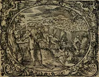An illustration from Epigrammata Philippi Melanthonis selectiora : formvlis precvm, historiis, paraphrasi dictorum diuinorum, & sententijs grauissimis maxime insignia (1583)
