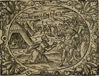 An illustration from Epigrammata Philippi Melanthonis selectiora : formvlis precvm, historiis, paraphrasi dictorum diuinorum, & sententijs grauissimis maxime insignia (1583)