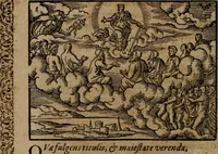 An illustration from Epigrammata Philippi Melanthonis selectiora : formvlis precvm, historiis, paraphrasi dictorum diuinorum, & sententijs grauissimis maxime insignia (1583)