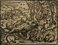 An illustration from Epigrammata Philippi Melanthonis selectiora : formvlis precvm, historiis, paraphrasi dictorum diuinorum, & sententijs grauissimis maxime insignia (1583)