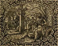 An illustration from Epigrammata Philippi Melanthonis selectiora : formvlis precvm, historiis, paraphrasi dictorum diuinorum, & sententijs grauissimis maxime insignia (1583)