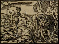An illustration from Epigrammata Philippi Melanthonis selectiora : formvlis precvm, historiis, paraphrasi dictorum diuinorum, & sententijs grauissimis maxime insignia (1583)