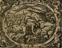 An illustration from Epigrammata Philippi Melanthonis selectiora : formvlis precvm, historiis, paraphrasi dictorum diuinorum, & sententijs grauissimis maxime insignia (1583)