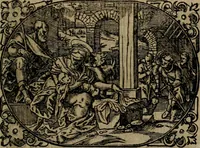 An illustration from Epigrammata Philippi Melanthonis selectiora : formvlis precvm, historiis, paraphrasi dictorum diuinorum, & sententijs grauissimis maxime insignia (1583)
