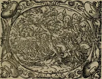An illustration from Epigrammata Philippi Melanthonis selectiora : formvlis precvm, historiis, paraphrasi dictorum diuinorum, & sententijs grauissimis maxime insignia (1583)