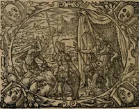 An illustration from Epigrammata Philippi Melanthonis selectiora : formvlis precvm, historiis, paraphrasi dictorum diuinorum, & sententijs grauissimis maxime insignia (1583)