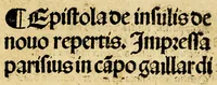 An illustration from Epistola de insulis de nouo repertis