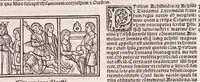 An illustration from Epistole Heroides Publii Ouidii Nasonis : dilgenti castgatione exculte, aptissimisq[ue] figuris ornate (1536)