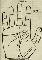 An illustration from Epitoma chyromantico di Patritio Tricasso da Cerasari Mantouano : nel quale si contiene tutte l'opere per esso Tricasso in questa scientia composte, con assai figure, & dichiarationi agiunte ; facilissimo ad imparare, & in breuissimo tempo (1538)