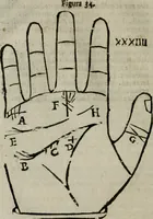 An illustration from Epitoma chyromantico di Patritio Tricasso da Cerasari Mantouano : nel quale si contiene tutte l'opere per esso Tricasso in questa scientia composte, con assai figure, & dichiarationi agiunte ; facilissimo ad imparare, & in breuissimo tempo (1538)