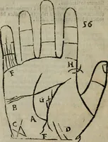 An illustration from Epitoma chyromantico di Patritio Tricasso da Cerasari Mantouano : nel quale si contiene tutte l'opere per esso Tricasso in questa scientia composte, con assai figure, & dichiarationi agiunte ; facilissimo ad imparare, & in breuissimo tempo (1538)