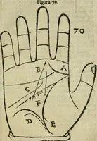 An illustration from Epitoma chyromantico di Patritio Tricasso da Cerasari Mantouano : nel quale si contiene tutte l'opere per esso Tricasso in questa scientia composte, con assai figure, & dichiarationi agiunte ; facilissimo ad imparare, & in breuissimo tempo (1538)