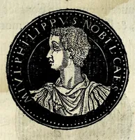 An illustration from Epitome dv thresor des antiqvitez, c'est à dire, Pourtraits des vrayes medailles des empp. tant d'Orient que d'Occident (1553)