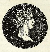 An illustration from Epitome dv thresor des antiqvitez, c'est à dire, Pourtraits des vrayes medailles des empp. tant d'Orient que d'Occident (1553)