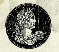 An illustration from Epitome dv thresor des antiqvitez, c'est à dire, Pourtraits des vrayes medailles des empp. tant d'Orient que d'Occident (1553)