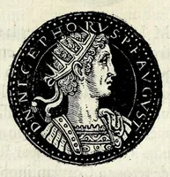An illustration from Epitome dv thresor des antiqvitez, c'est à dire, Pourtraits des vrayes medailles des empp. tant d'Orient que d'Occident (1553)
