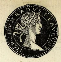 An illustration from Epitome dv thresor des antiqvitez, c'est à dire, Pourtraits des vrayes medailles des empp. tant d'Orient que d'Occident (1553)