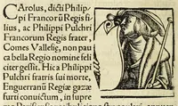 An illustration from Epitome regii ac vetvstissimi ortus sacrae caesarae ac Catholic̜e maiestatis, serenissimi quoq[ue] principis & domini, Dn. Ferdinandi, Vngariae ac Bohemiae regis, omniumq[ue] archiducum Austriae, ac Habsburgensium comitum (1530)