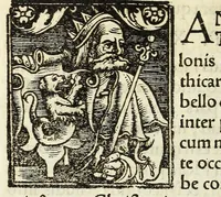 An illustration from Epitome regii ac vetvstissimi ortus sacrae caesarae ac Catholic̜e maiestatis, serenissimi quoq[ue] principis & domini, Dn. Ferdinandi, Vngariae ac Bohemiae regis, omniumq[ue] archiducum Austriae, ac Habsburgensium comitum (1530)