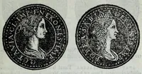 An illustration from Epitome thesavri antiqvitatvm, hoc est, Impp. Rom. orientalivm et occidentalivm iconum : ex antiquis numismatibus quam fidelissime deliniatarum, ex Musaeo Iacobi de Strada mantuani antiquarij (1557)