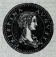 An illustration from Epitome thesavri antiqvitatvm, hoc est, Impp. Rom. orientalivm et occidentalivm iconum : ex antiquis numismatibus quam fidelissime deliniatarum, ex Musaeo Iacobi de Strada mantuani antiquarij (1557)