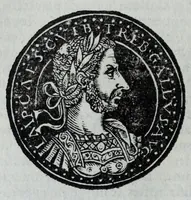 An illustration from Epitome thesavri antiqvitatvm, hoc est, Impp. Rom. orientalivm et occidentalivm iconum : ex antiquis numismatibus quam fidelissime deliniatarum, ex Musaeo Iacobi de Strada mantuani antiquarij (1557)